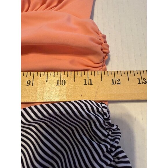 Cupshe Keeping You Accompanied PeachStripe One Piece Padded Swimsuit Size Small - Picture 10 of 13
